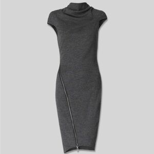 Helmut Lang Sonar wool dress. Charcoal Gray size medium.